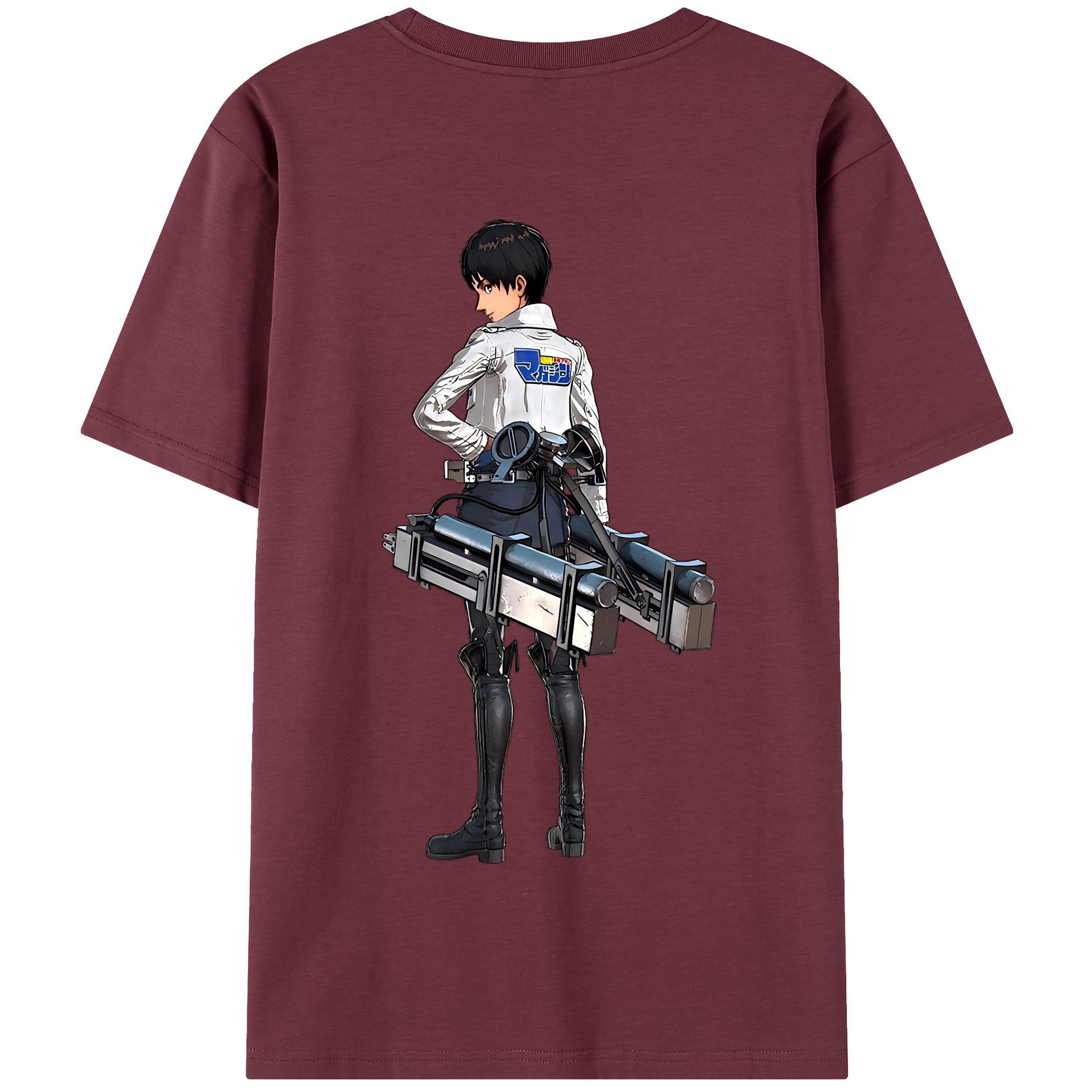 （画像用） 進撃の巨人 エレン･イェーガー Attack on Titan Eren Jäger 綿100％半袖Tシャツ（背面プリント）